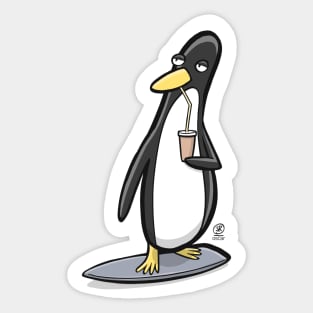 Linux Surf Penguin Sticker